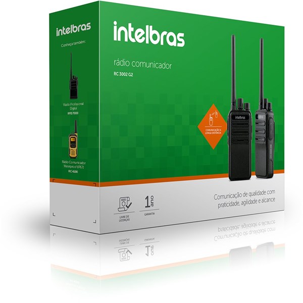 Radio Comunicador Rc 3002 G2 - Intelbras - 02 un