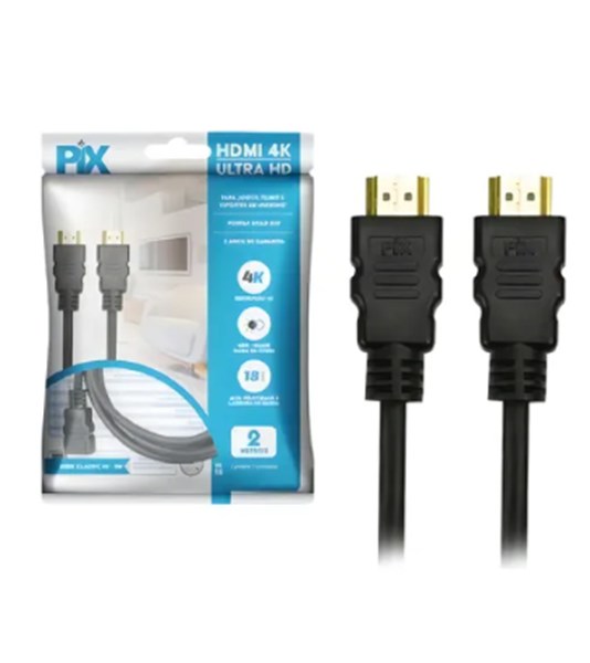 Cabo Hdmi 2.0 4k 3d Ultrahd 19 Pinos Chip 2 Metros