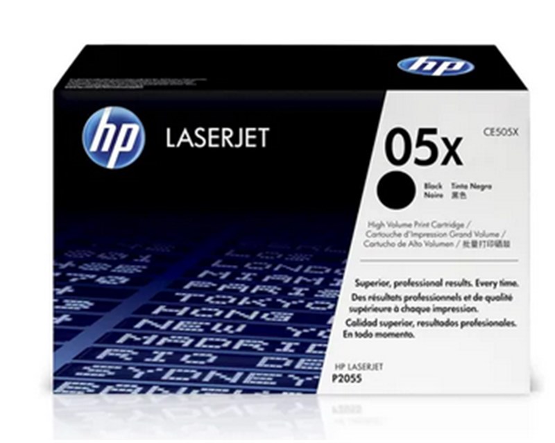 Cartucho Toner 05x Ce505x Black Para Hp Laserjet P2055dn Preto