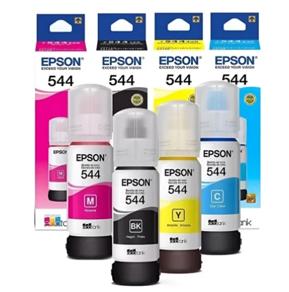Refil 4 Tinta Kit 544 Original L3250 L3210 L5190 L3110