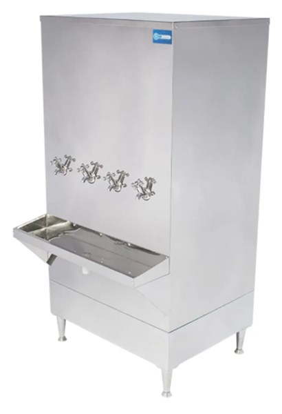 Bebedouro Industrial Inox 200 Litros 4 Torneiras - 220V