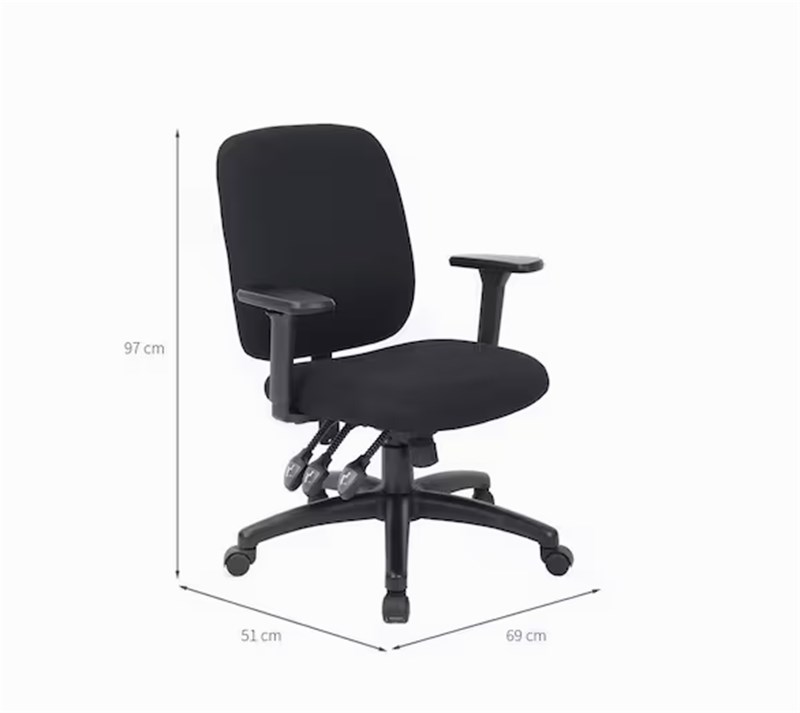 Cadeira de Escritório Diretor Giratória Walle Preta Até 160kg