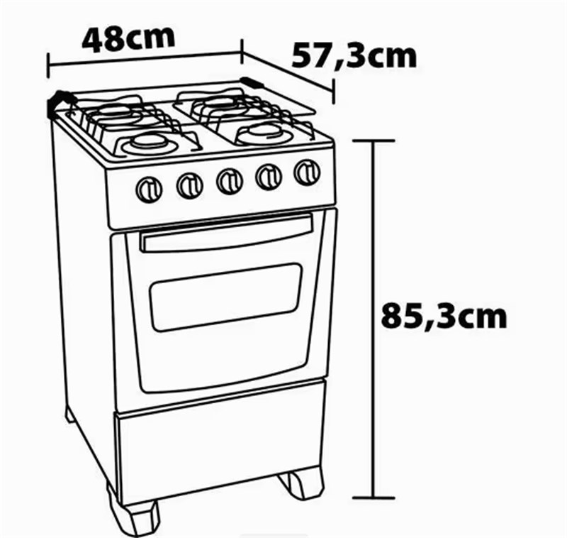 Fogão De Piso Atlas 4 Bocas Com Mesa Inox Coliseum Plus Branco - Bivolt