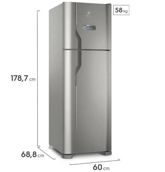 Geladeira Electrolux Frost Free 310L Duplex Cor Inox TF39S 110V