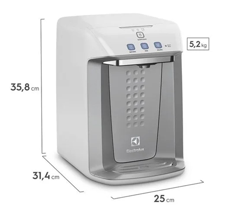 Purificador de Água Electrolux - Branco PA21G Água Gelada e Natural
