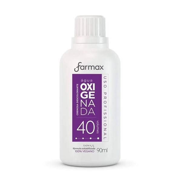 ÁGUA OXIGENADA FARMAX DESCOLORANTE VOL 40  90ML