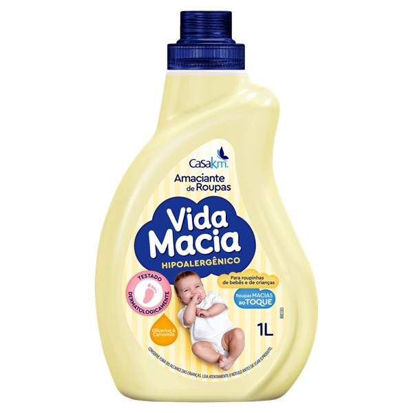 AMACIANTE DE ROUPAS VIDA MACIA GLICERINA E CAMOMILA 1L