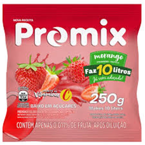 REFRESCO PROMIX MORANGO 250G FAZ 10LT