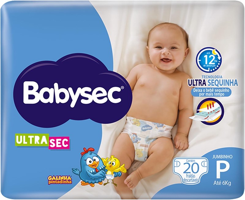 FRALDA BABYSEC ULTRASEC JUMBINHO P 20 UNIDADES