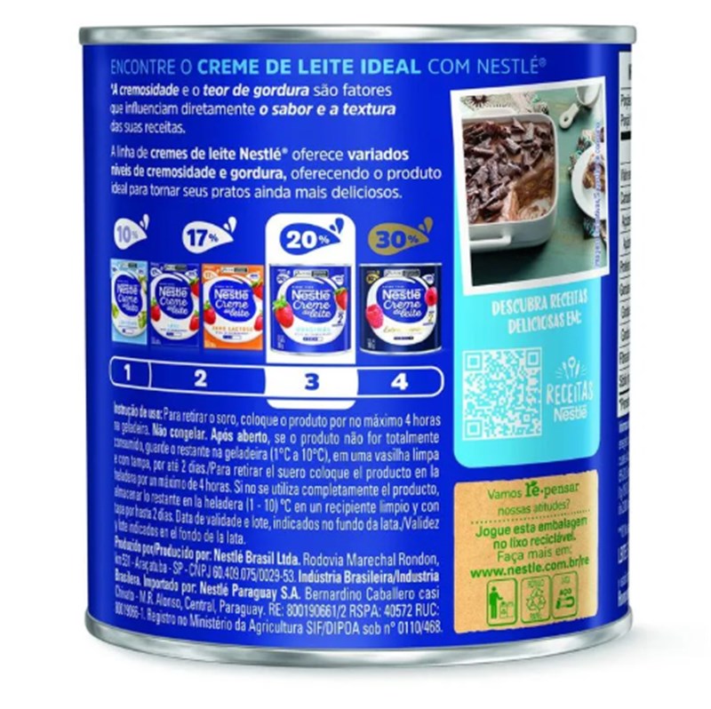 CREME DE LEITE NESTLE 300G