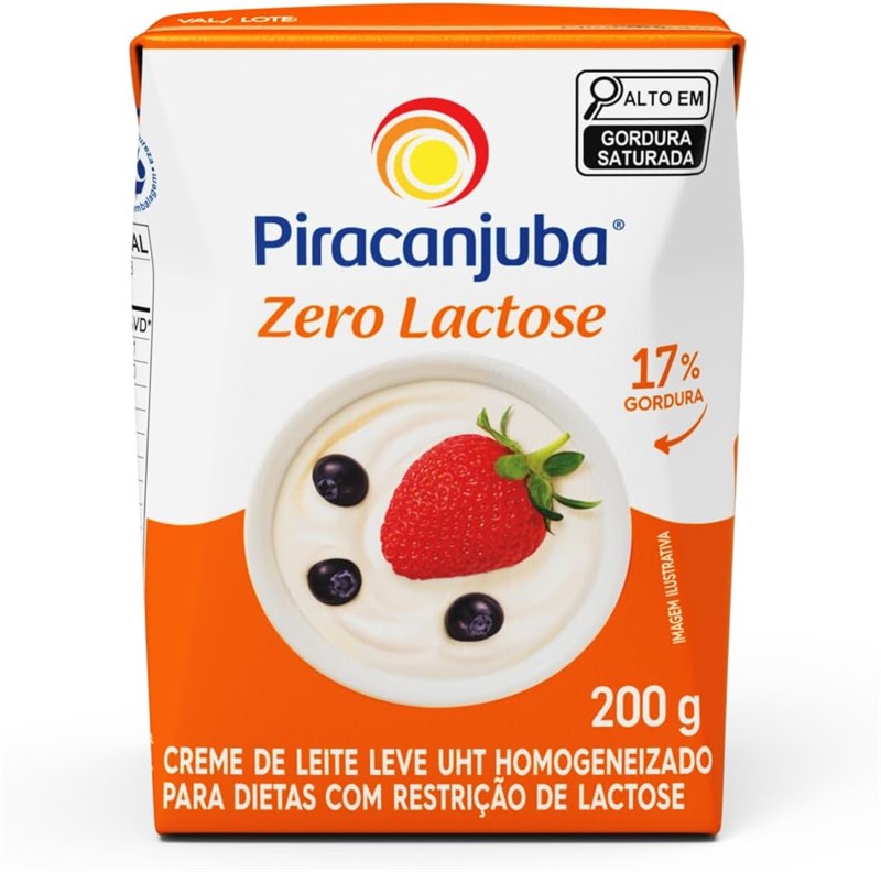 CREME DE LEITE PIRACANJUBA ZERO LACTOSE 200G