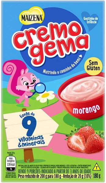 AMIDO DE MILHO CREMOGEMA MORANGO 180G