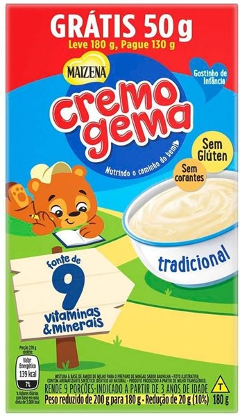 AMIDO DE MILHO CREMOGEMA TRADICIONAL 180G