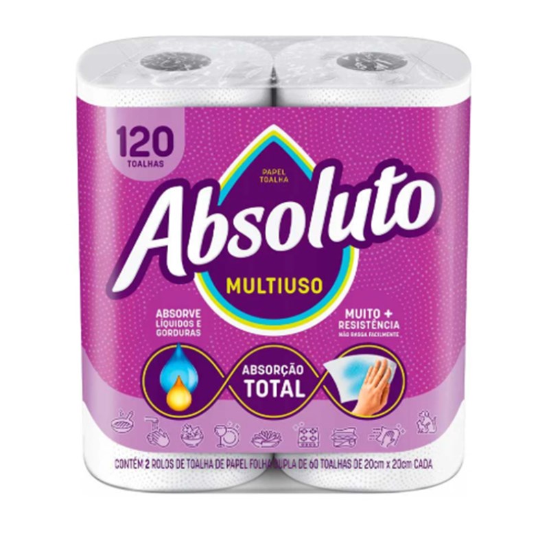 PAPEL TOALHA ABSOLUTO 120 FOLHAS