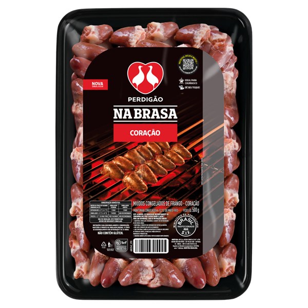 CORAÇÃO DE FRANGO NA BRASA PERDIGAO 500G