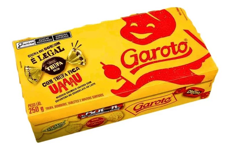 BOMBOM GAROTO SORTIDO CAIXINHA AMARELA 250G