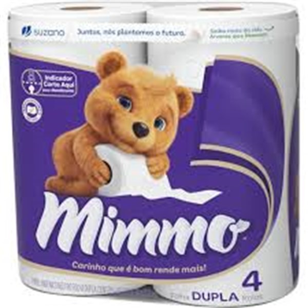 PAPEL HIGIENICO MIMMO FOLHA DUPLA NEUTRO 4X30M