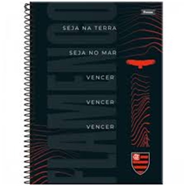 CADERNO FORONI CD 10M 160F FLAMENGO
