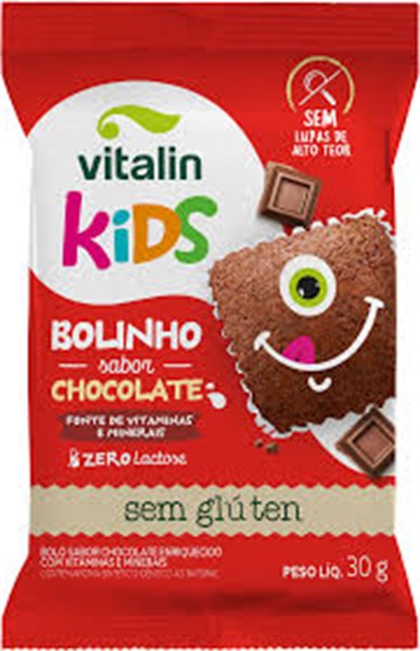 VITALIN S/GLU BOLINHO KIDS CHOC 30G