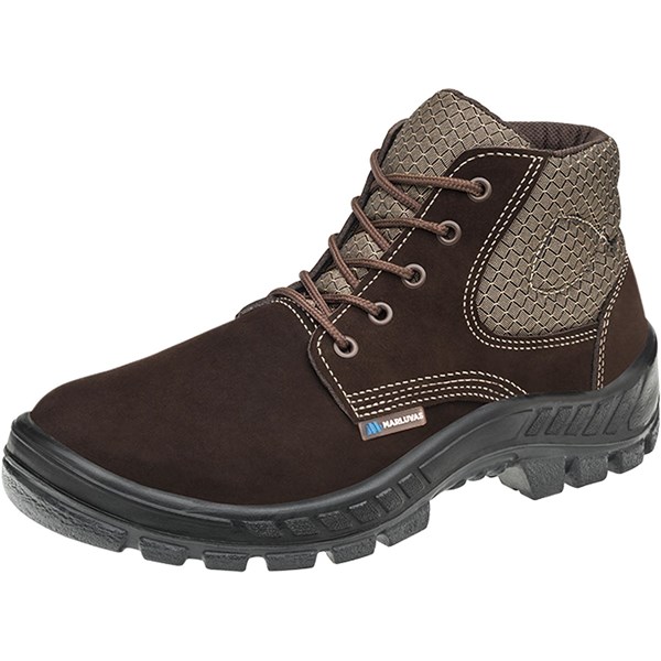 BOTINA NOBUCK AMARRAR MARROM - BICO PVC - 50B26 CA 45.611 - MARLUVAS