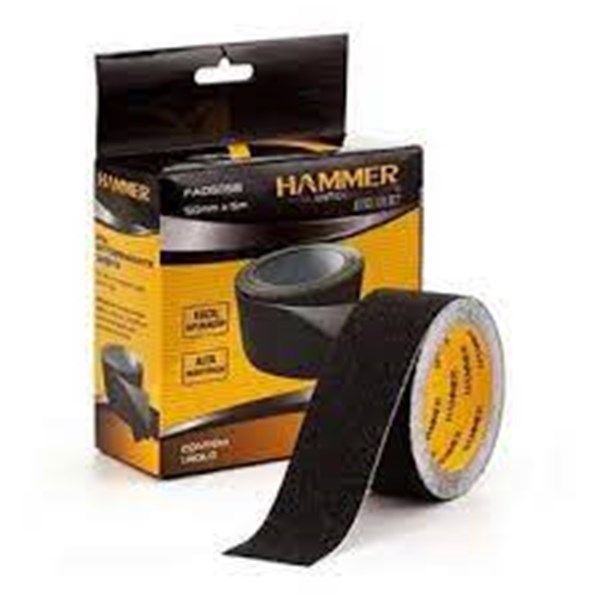 FITA ANTIDERRAPANTE PRETA 25MM X 5M - HAMMER