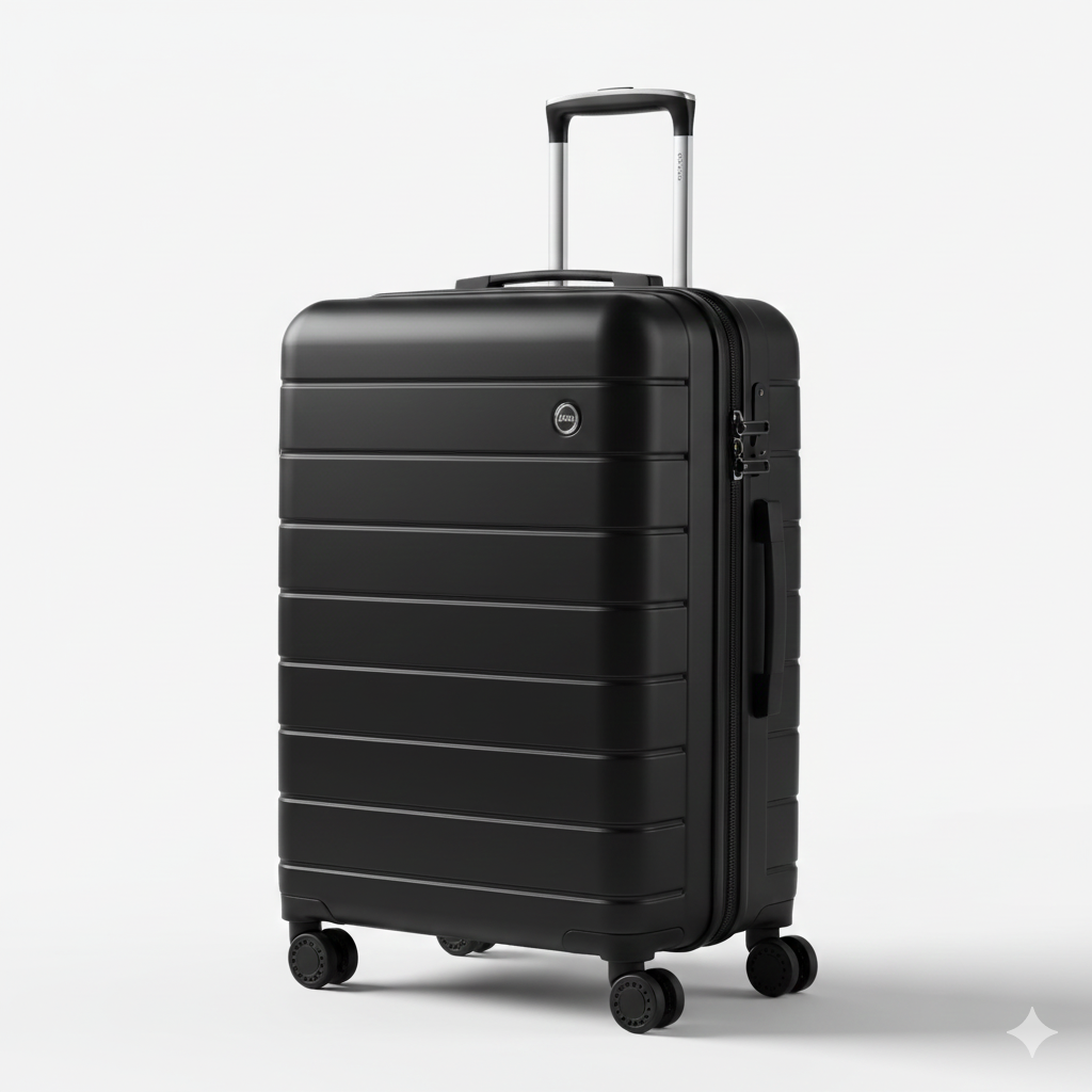 Mala de viagem rígida preta com 10% de desconto na Black Friday Pointpel