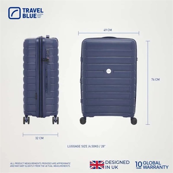 Mala G Navy Blue 3366/3370/3374 – Travel Blue Brasil