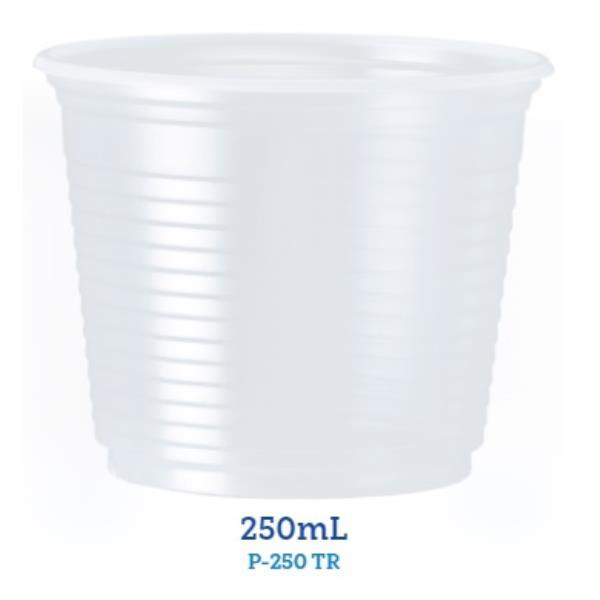 Pote 250ml PS - Cx c/ 1000 Transparente P250TR | Cristalcopo