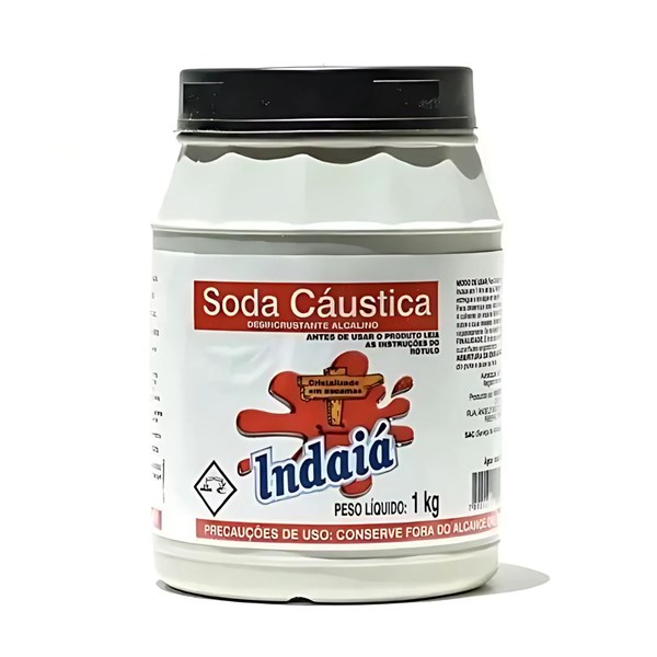 SODA CAUSTICA EM FLOCOS 1KG |INDAIA|