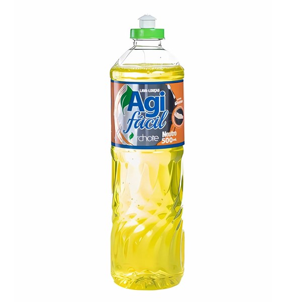 DETERGENTE LAVA LOUCA NEUTRO 500ML |AGIFACIL|