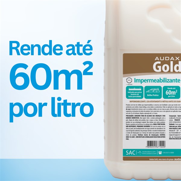 Cera Líquida Impermeabilizante Antiderrapante Incolor 5L | Gold Audax