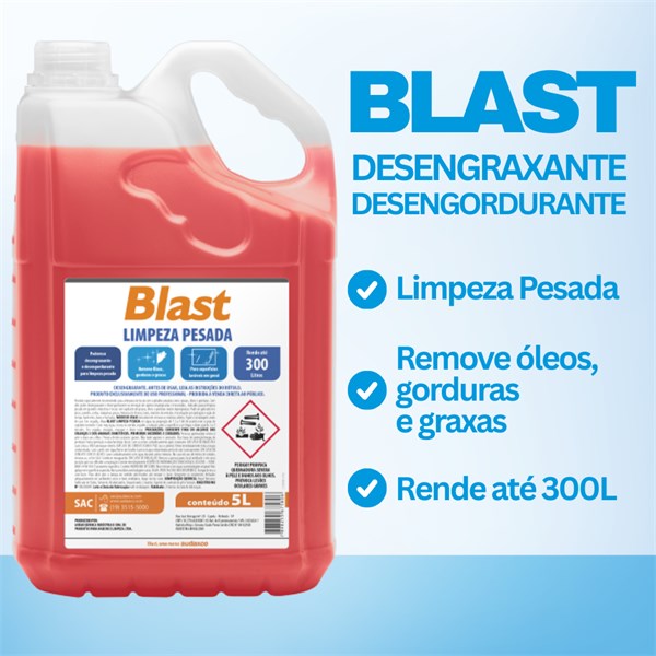 Blast Desengraxante Desengordurante Limpeza Pesada 5L |Concentrax Audax