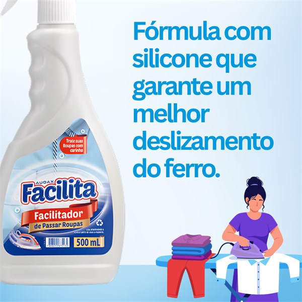 Facilitador de Passar Roupas Com Gatilho 500ml | Facilita Audax