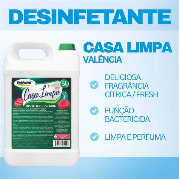 Desinfetante Casa Limpa 5L | Valência