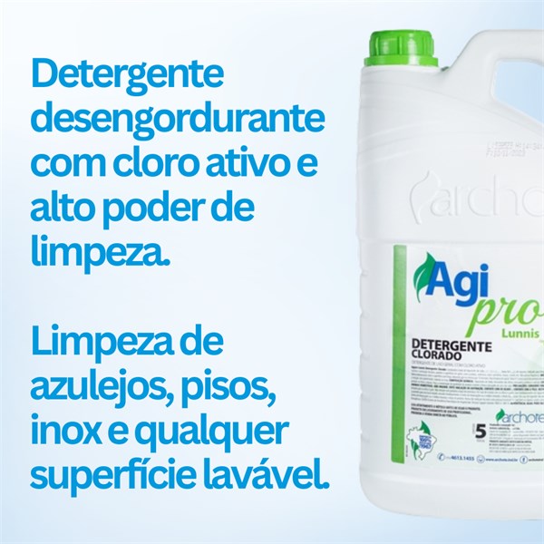Detergente Clorado Desengordurante 5L | Lunnis Agipro
