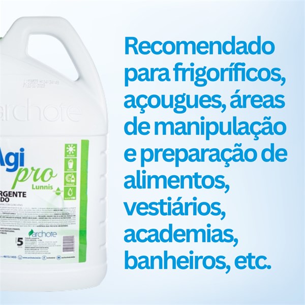 Detergente Clorado Desengordurante 5L | Lunnis Agipro
