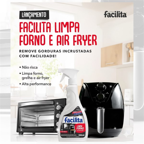 Limpa Air Fryer e Forno Desengordurante Limpeza Pesada Com Gatilho 500ml | Facilita Audax