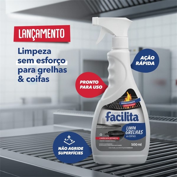 Limpa Grelhas e Coifas Desengordurante Limpeza Pesada Com Gatilho 500ml | Facilita Audax