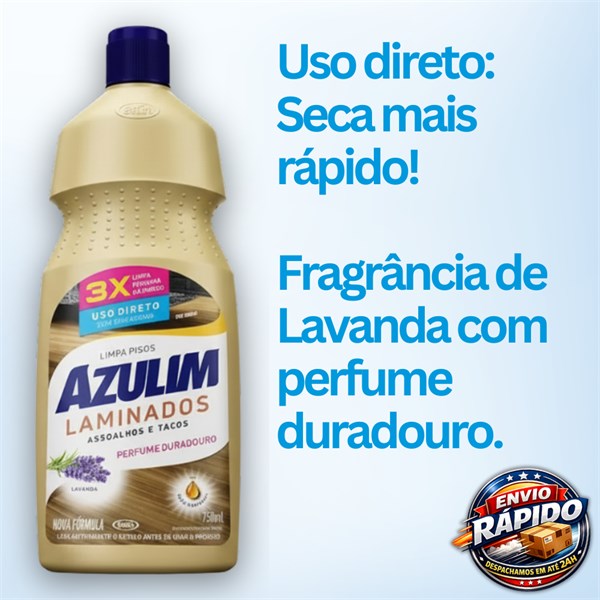 Limpador Pisos Laminados Lavanda 750ml | Azulim