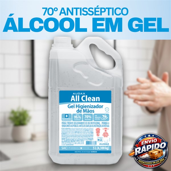 Álcool em Gel 70° Antisséptico 5L | All Clean Audax