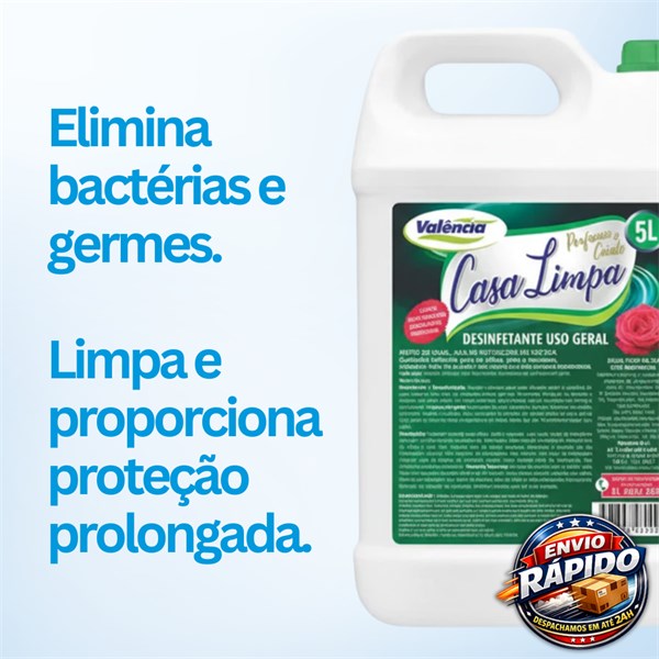 Desinfetante Casa Limpa Citrus Fresh 5 Litros | Valência
