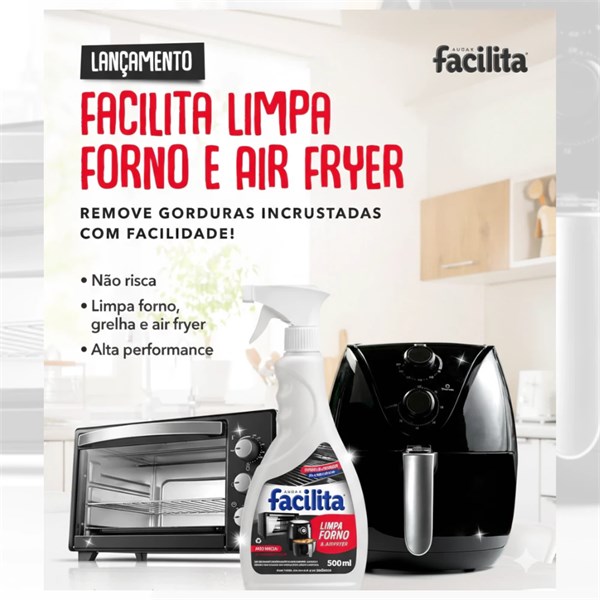 Limpador Airfryer e Forno Desengordurante Limpeza Pesada Com Gatilho 500ml | Facilita Audax