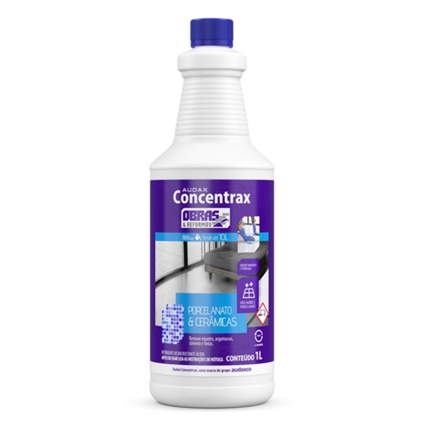 Limpador Concentrado Porcelanato e Cerâmica 1 Litro | Obras e Reformas | Concentrax Audax
