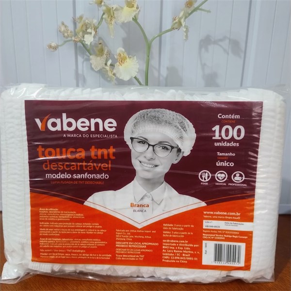 Touca Branca Descartável - PT c/ 100 un