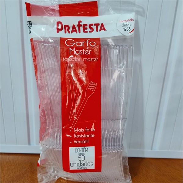 Garfo Plástico Master Reforçado c/ 50un