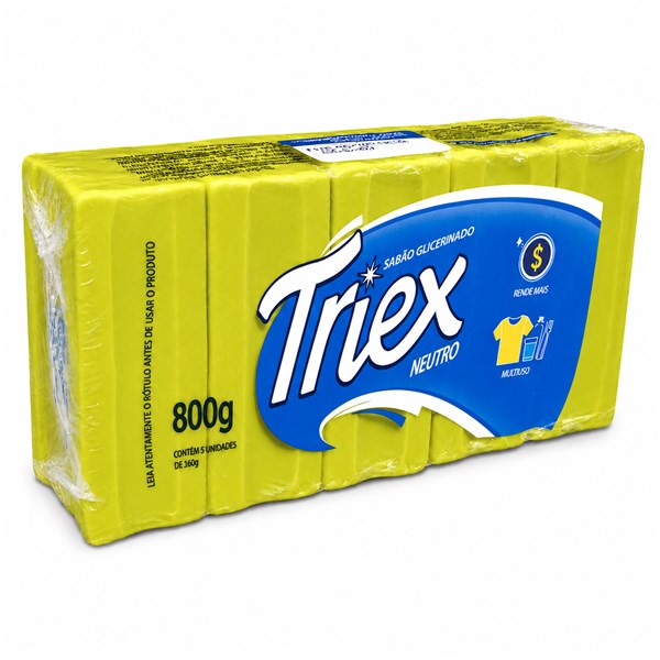 Sabão Em Barra Neutro C/ 5 - 800g | Triex