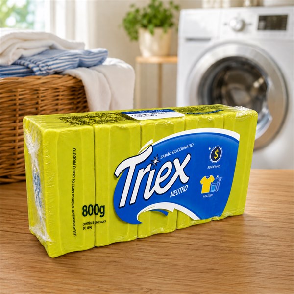 Sabão Em Barra Neutro C/ 5 - 800g | Triex