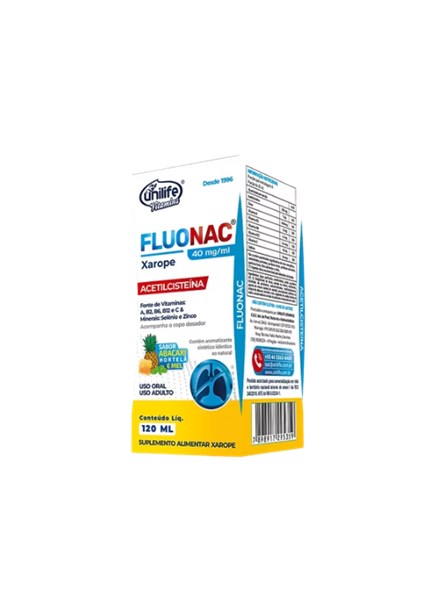 FLUONAC XAROPE ACETILCISTEINA 120ML UNILIFE