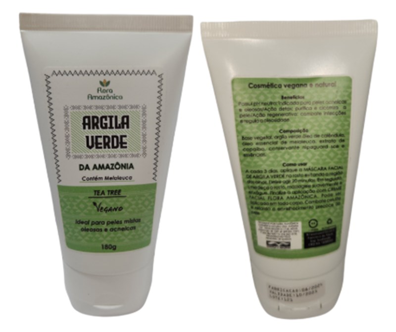MASCARA FACIAL E CORPORAL ARGILA VERDE DA AMAZ 180G