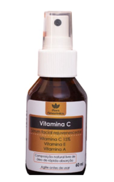 SERUM FACIAL REJUVENESCEDOR VITAMINA C 15%, E, A 60ML FLORA AMAZONICA